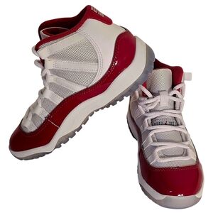 Jordan Kids' Red and White Sneakers